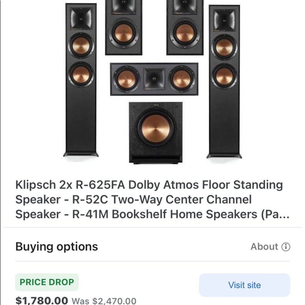Klipsch speakers and Denon receiver